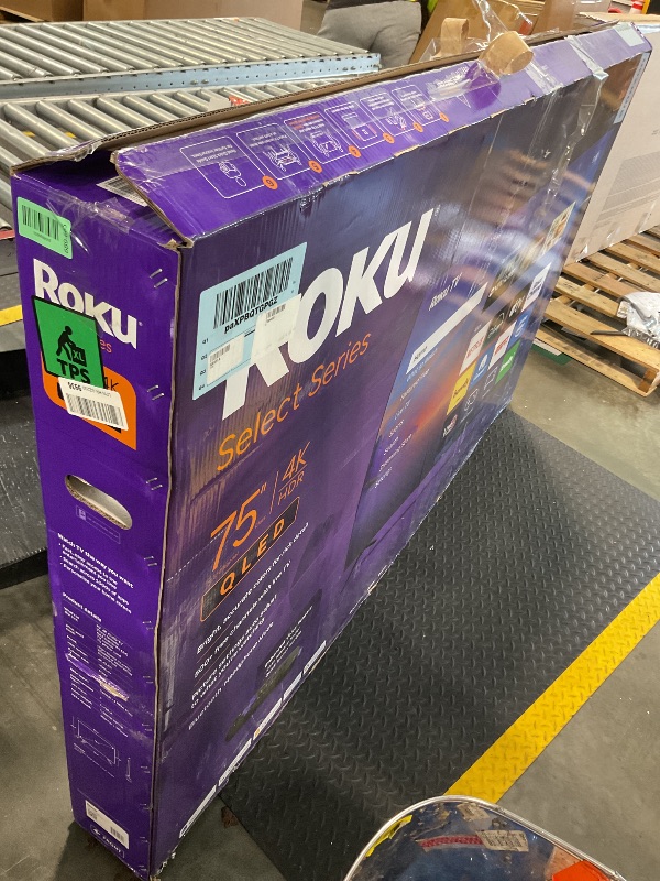 Photo 1 of ***FINAL SALES NO RETURN ***
***PARTS, NO FUNCTION ***
Roku 75" 4K QLED Smart TV