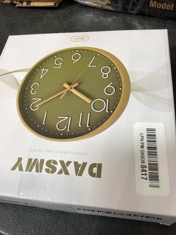 Photo 1 of DAXSMY 8 Inch Wall Clock, Green