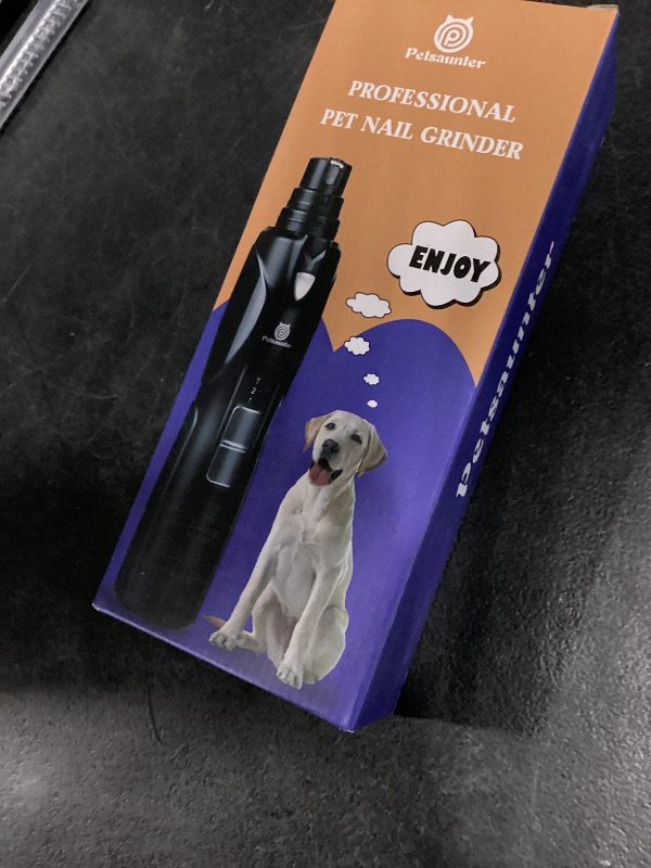 Photo 1 of Petsaunter Dog Nail Grinder - Black, 2-Speed with LED Light