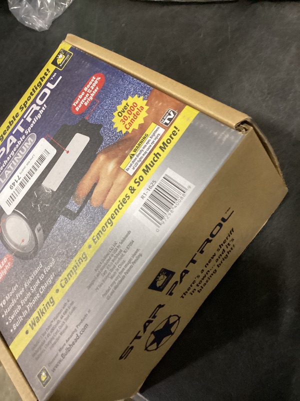View 2 of Star Patrol Platinum Rechargeable Spotlight, Tactical Flashlight, 10 Modes