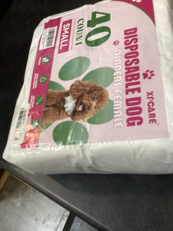 Photo 1 of XPCARE Disposable Female Dog Diapers (Small, Pink, 40 Count)