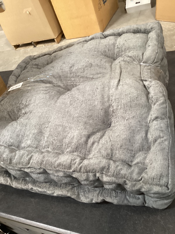 Photo 1 of Intelligent Design Azza Floor Pillow, 24" Charcoal