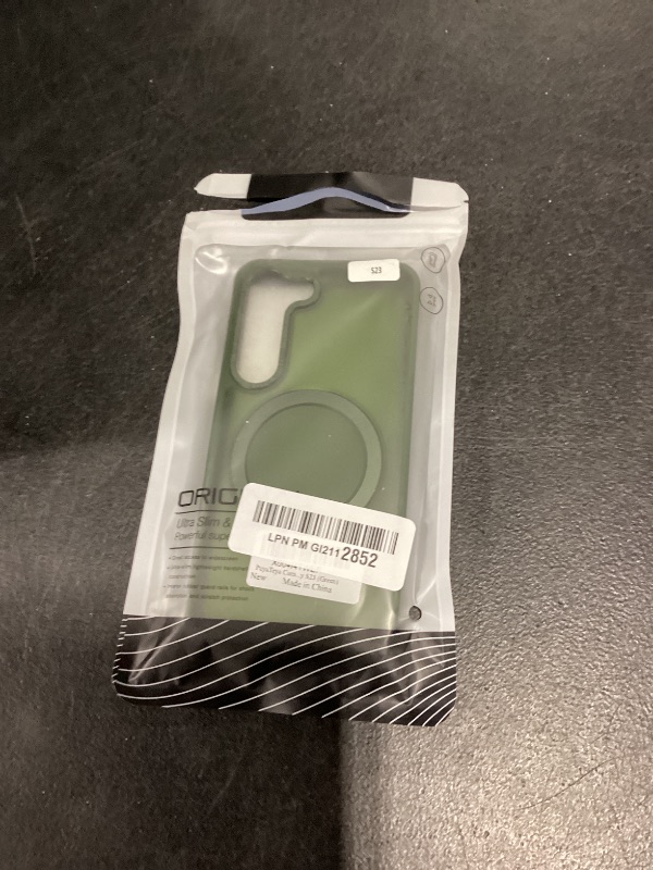 View 2 of PuyaTeya for Samsung S23 Case with Magnetic Ring Stand, Green