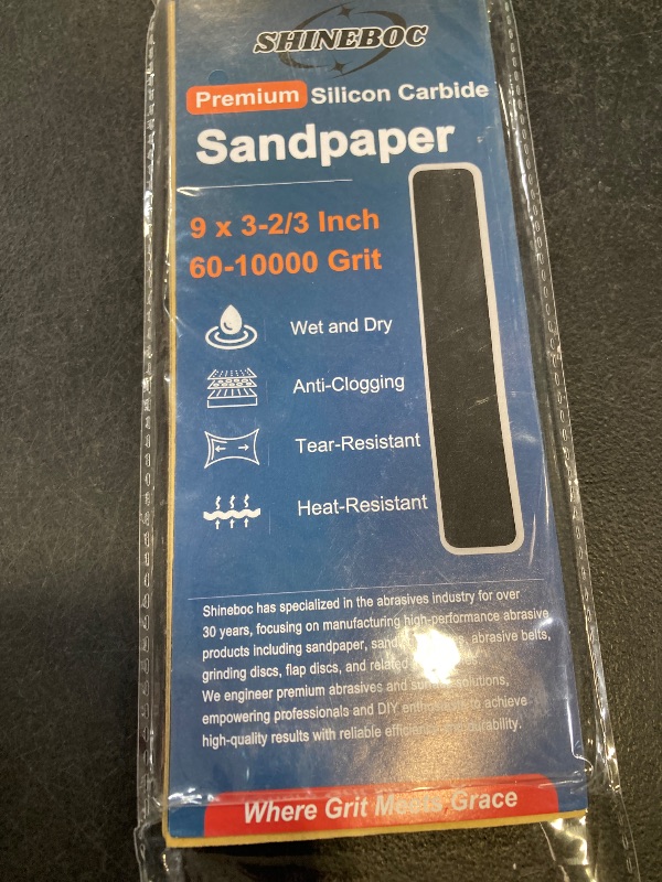 Photo 1 of Shineboc Sandpaper 600 Grit (9 x 3.6 Inch)