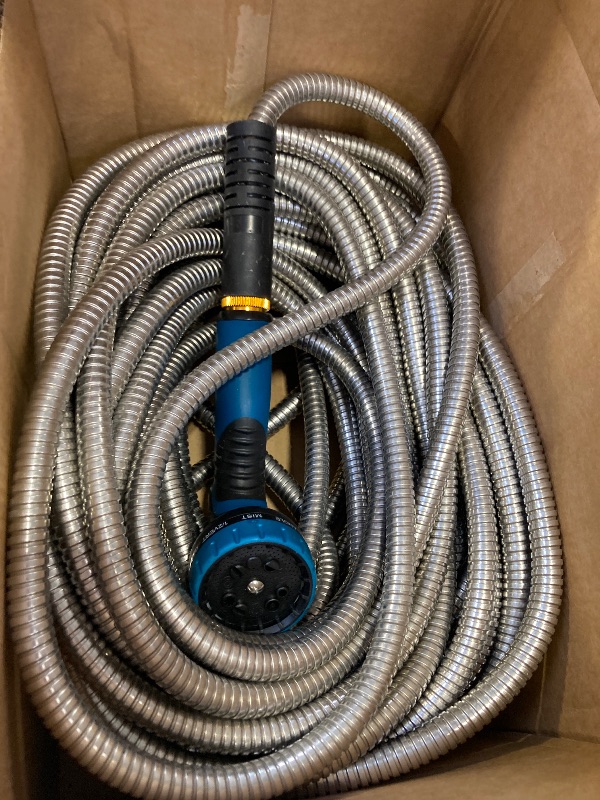 Photo 1 of Lefree 100ft Metal Garden Hose with Upgraded Leak?Proof Rubber Sleeve