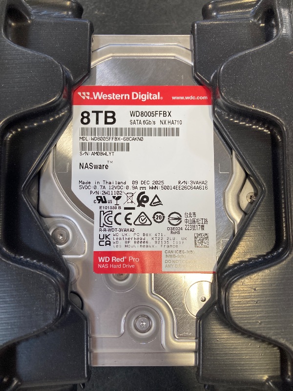 Photo 1 of Western Digital 8TB WD Red Pro NAS Internal Hard Drive HDD