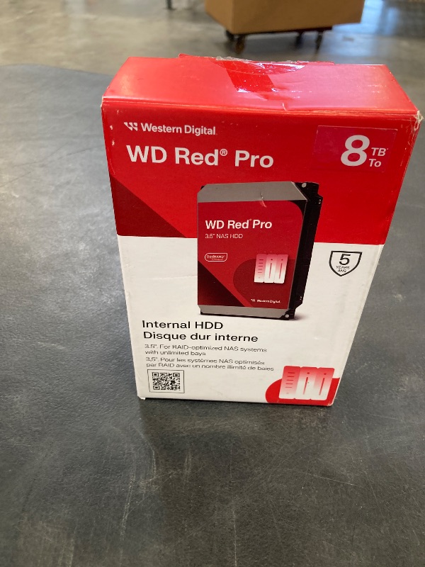 Photo 1 of Western Digital 8TB WD Red Pro NAS Internal Hard Drive HDD