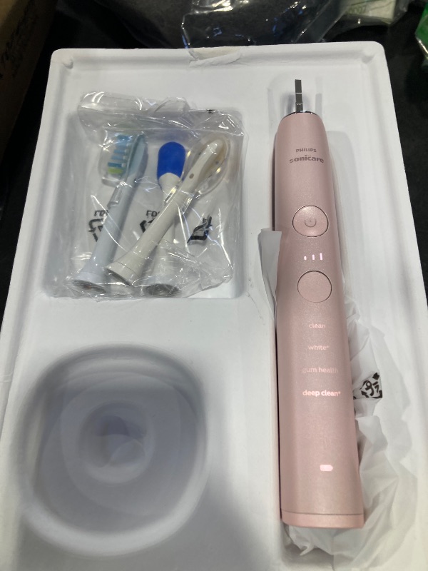 Photo 1 of Philips Sonicare DiamondClean 9500 Electric Toothbrush 3 Brush Heads, Pink