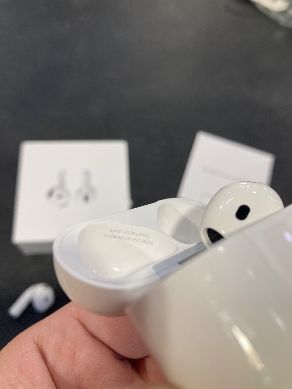 View 5 of Apple AirPods 4 Wireless Earbuds, Bluetooth Headphones, Personalized Spatial Audio, Sweat and Water Resistant, USB-C Charging Case, H2 Chip, Up to 30 Hours of Battery Life, Effortless Setup for iPhone