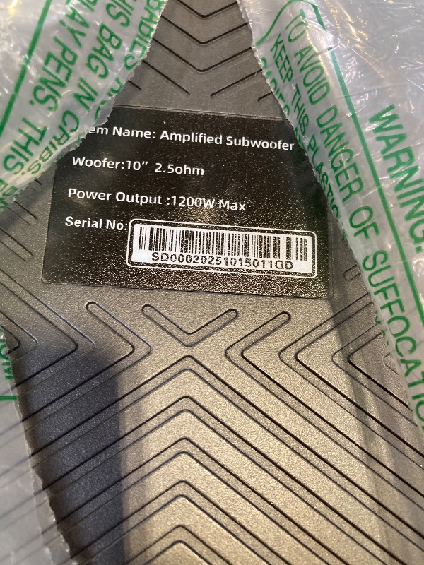 Photo 1 of MILBOPAX 1200W 10-Inch Under Seat Subwoofer