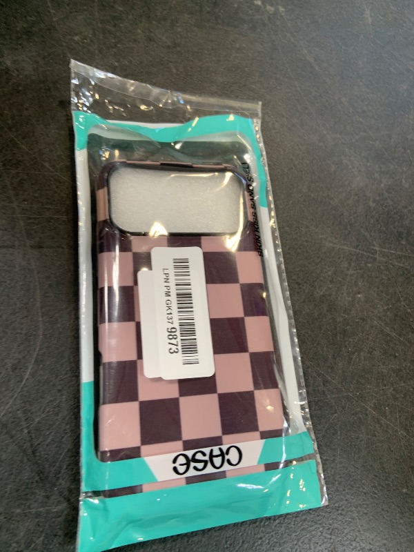 Photo 1 of ANLUN STORE Case for iPhone 17 Pro Max, Hybrid Dual Protection Soft TPU+ Hard PC Shockproof Cover, Anti-Scratch & Slim Protective for Men Women Case Cute Grids Plaid Checkerboard Black Brown Design