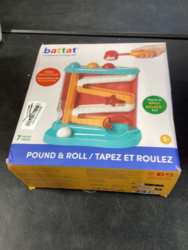 Photo 1 of Battat Pound-a-Ball Toy, Pound & Roll Ball Maze, Light Blue, Toddler