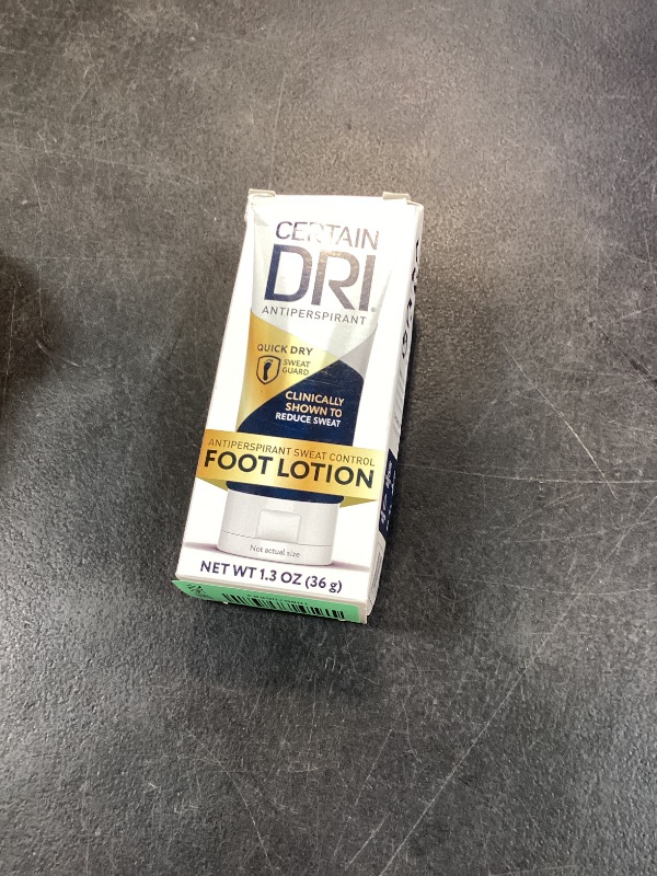 Photo 1 of Certain Dri Antiperspirant Foot Lotion, 24-Hour Sweat Protection, 1.3 oz