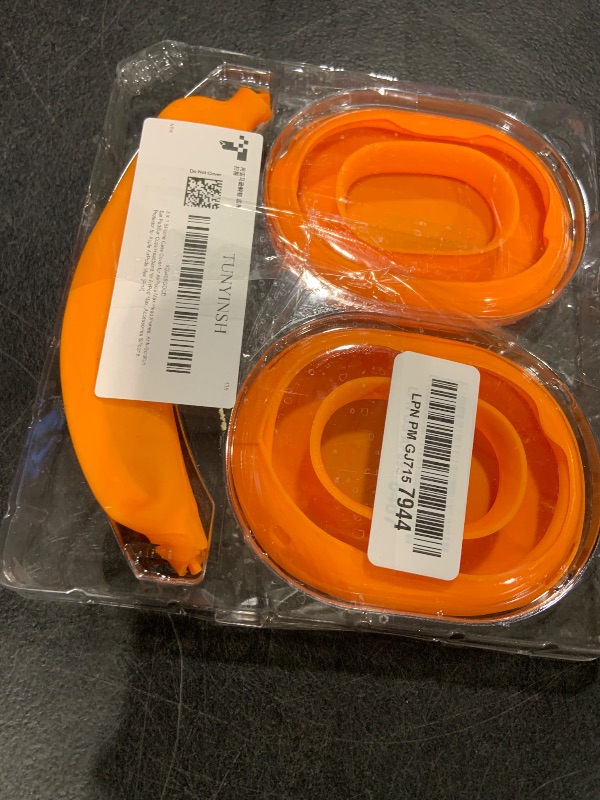 Photo 1 of 3 in 1 Silicone Case Cover for AirPods Max 2/ AirPods Max Headphones, Anti-Scratch Ear Pad/Ear Cups/Headband for AirPod Max, Accessories Silicone Protector for Apple AirPods Max (Orange)