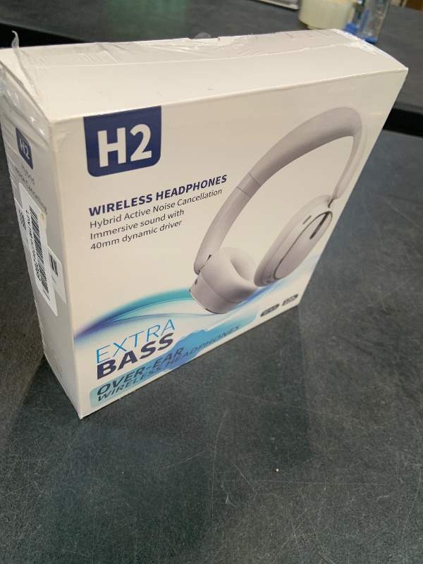 Photo 1 of MMWOWARTS Hybrid ANC Bluetooth Headphones - 60H Playtime, Ivory White