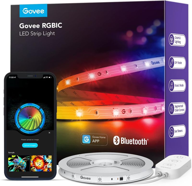 Photo 1 of Govee 16.4ft RGBIC LED Strip Lights, LED Lights for Bedroom, APP Control
