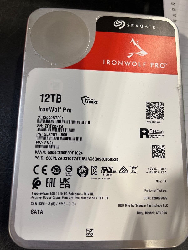 Photo 1 of Seagate IronWolf Pro 12TB Internal HDD