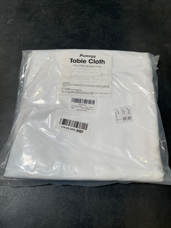 Photo 1 of Pureegg Polyester Tablecloth 60" x 102" 2 Pack White