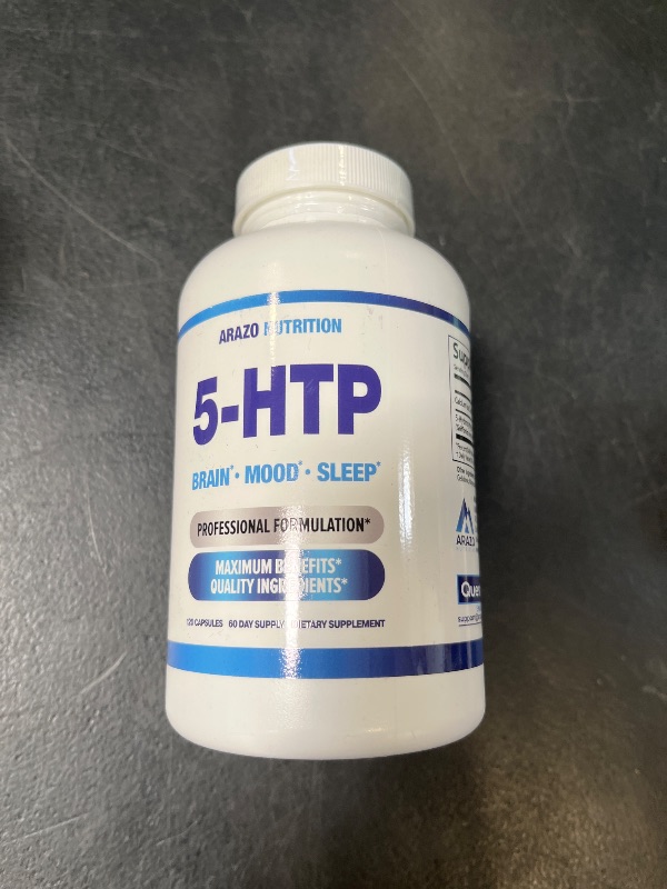 Photo 1 of Arazo Nutrition 5-HTP Mood & Sleep Supplement - 120 Capsules exp 06-2028