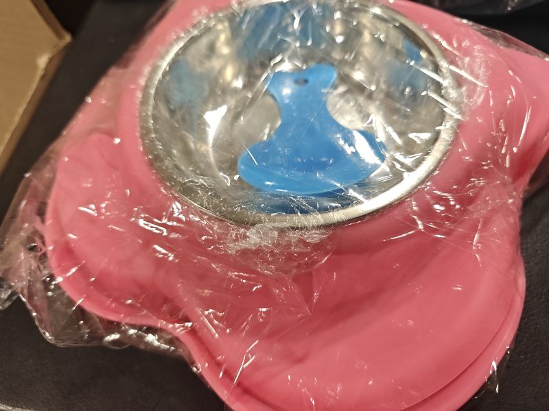 View 2 of Hubulk 2-Pack Stainless Steel Pet Bowls with Silicone Mat