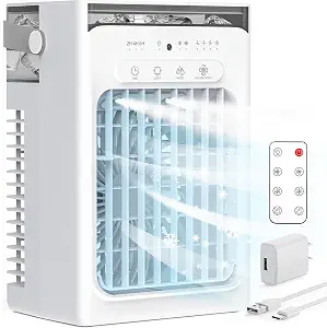 Photo 1 of SOLEEY Portable Air Conditioner, 1600 ML Dual Water Tank, 3 Speeds