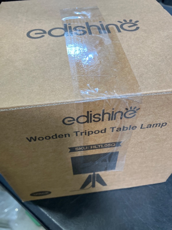 Photo 1 of EDISHINE Tripod Table Lamp, Small Cute Bedside Lamp, 14.2 Inch, E26 Base