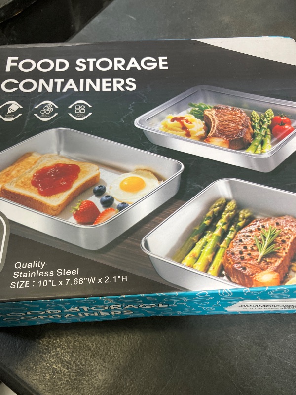 Photo 1 of GIUOIDUO Stainless Steel Food Storage Containers (3-Pack)