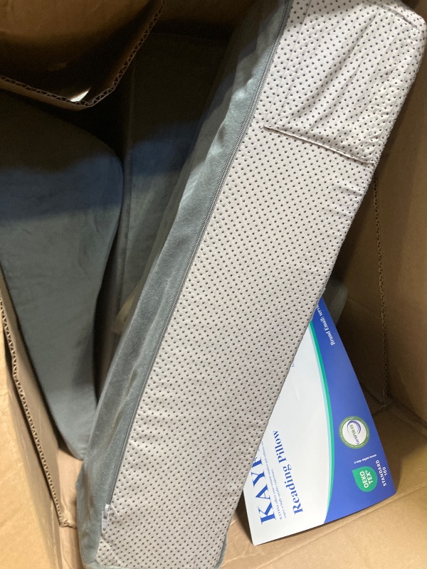 Photo 1 of Kayfia Reading Pillow, Gel Memory Foam Back Rest Pillow, 21'', Gray