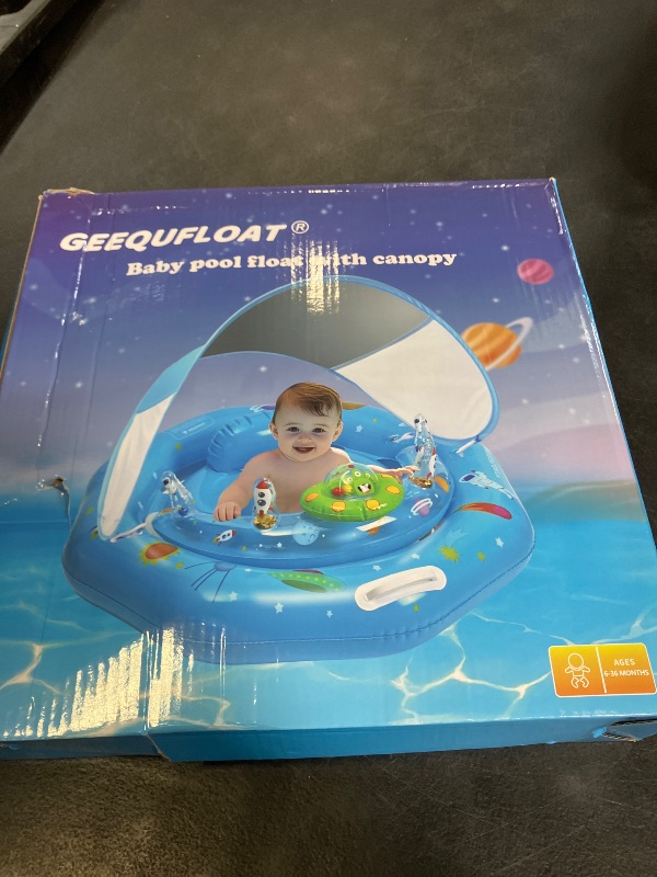 Photo 1 of GEEQUFLOAT Baby Pool Float with Canopy