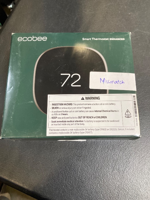View 2 of ecobee 3 Smart Thermostat Enhanced Black