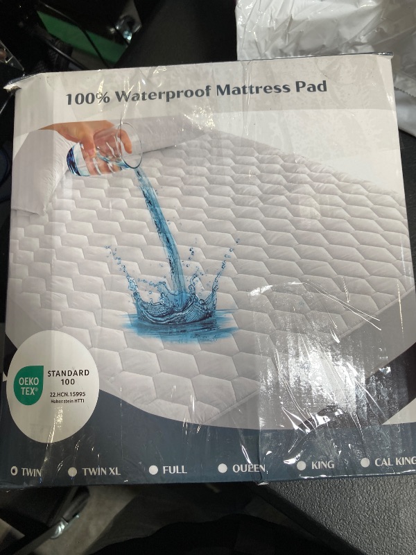 Photo 1 of UNILIBRA Twin Mattress Protector Waterproof, Deep Pocket Mattress Pad Cover Up to 18 Inches, Quilted Fitted Hollow Cotton Filling Breathable Mattress Topper