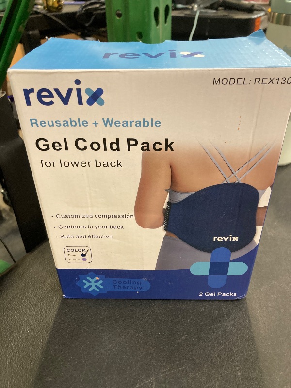 Photo 1 of REVIX Extra Large Lower Back Ice Pack Wrap, 2 Count