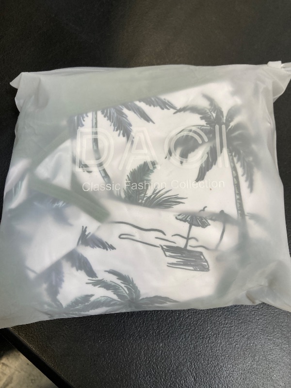 View 2 of Daci 3 Piece Tankini Swimsuit with Boy Shorts - Green Palm Tree, Size 22W