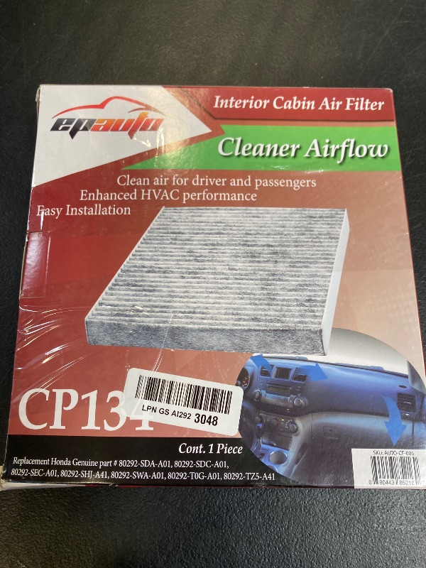 Photo 1 of EPAuto Premium Cabin Air Filter with Activated Carbon (CF10134)