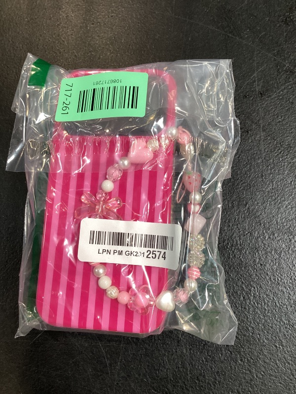 Photo 1 of Jmltech Magnetic iPhone 17 Pro Max Case - Striped Pink Red
