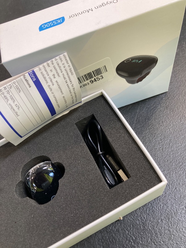 Photo 1 of Pulse Oximeter O2 Ring Oxygen Monitor Blood Oxygen Saturation Continuous Recording of SpO2&PR Rechargeable Pulse Ox continuous pulse oximeter with Bundle APP Provides Report