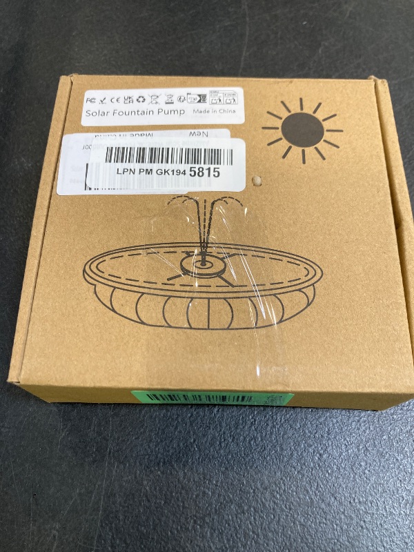Photo 1 of AMZtime Solar Fountain, Upgraded Solar Bird Bath Fountains with 6 Nozzles
