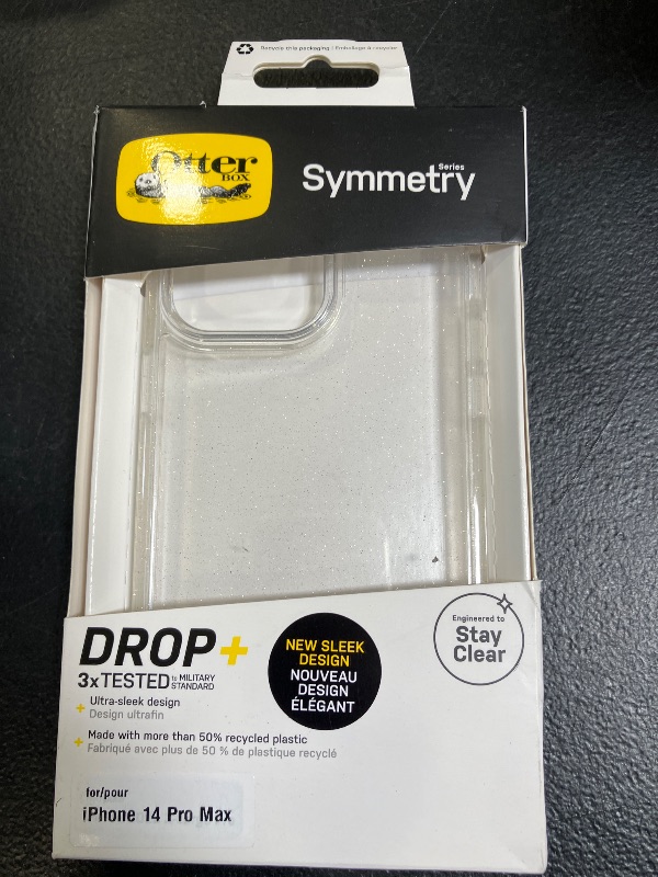 Photo 1 of OtterBox iPhone 14 Pro Max Symmetry Case - Clear/Glitter