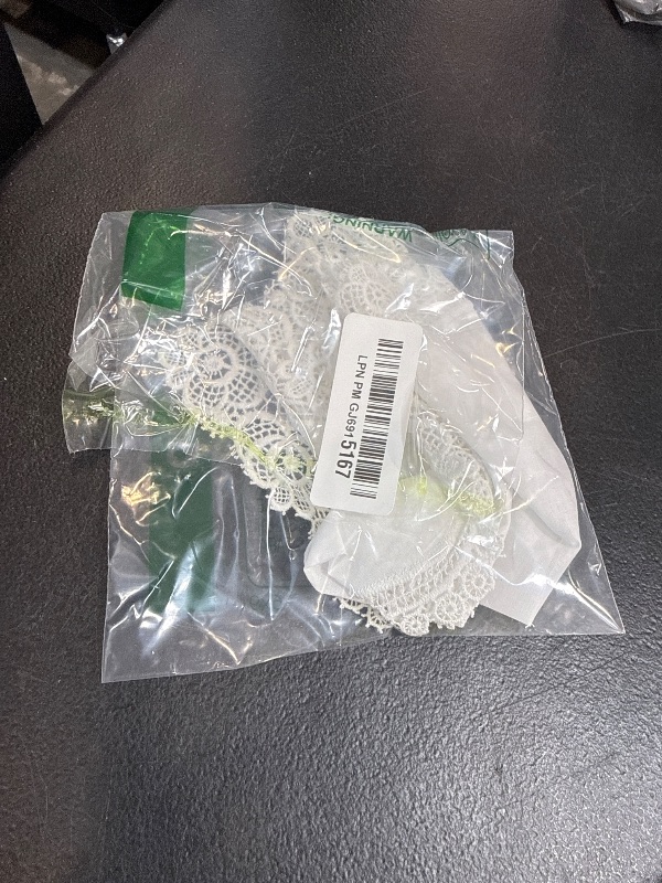 Photo 1 of Milesky White Cotton Handkerchiefs with Crochet Lace (CH02)