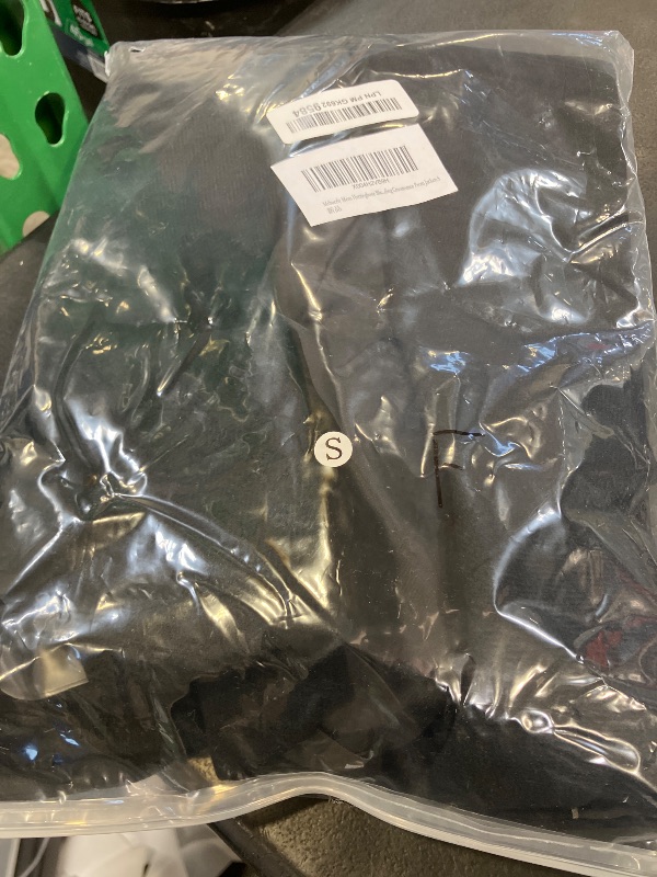 View 2 of Mrbuerly Men's Herringbone Tweed Blazer - Black, Wool Blend Suit Jacket - S