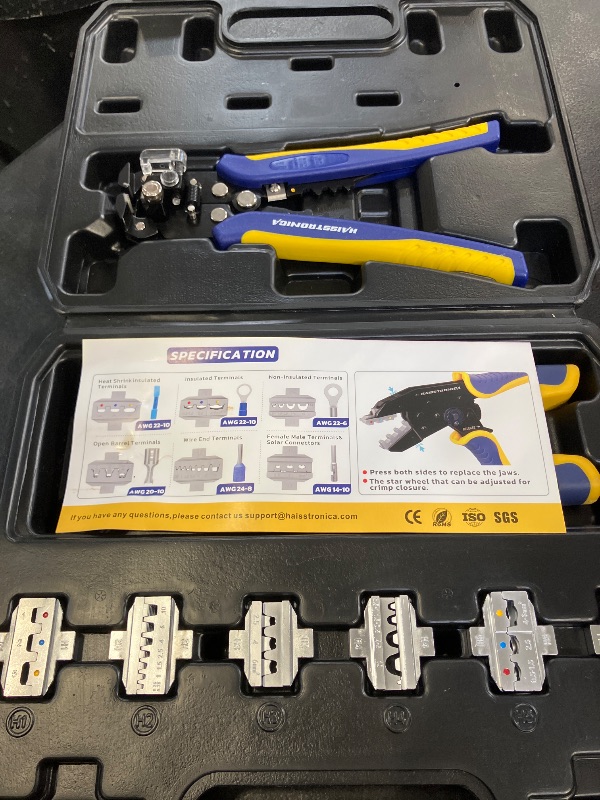 Photo 1 of haisstronica Quick Change Crimping Tool Kit, 6 Dies, Wire Stripper