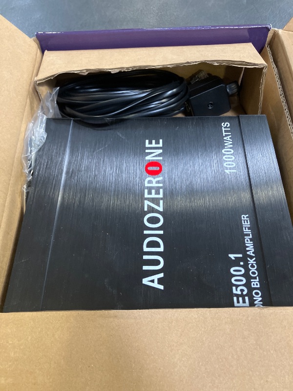 View 3 of Car Audio Amplifier ZE500.1 1000W Monoblock Class D MOSFET Subwoofer Audio, 1-4 Ohm Stable, Low Pass Crossover, Mosfet Power Supply, Stereo