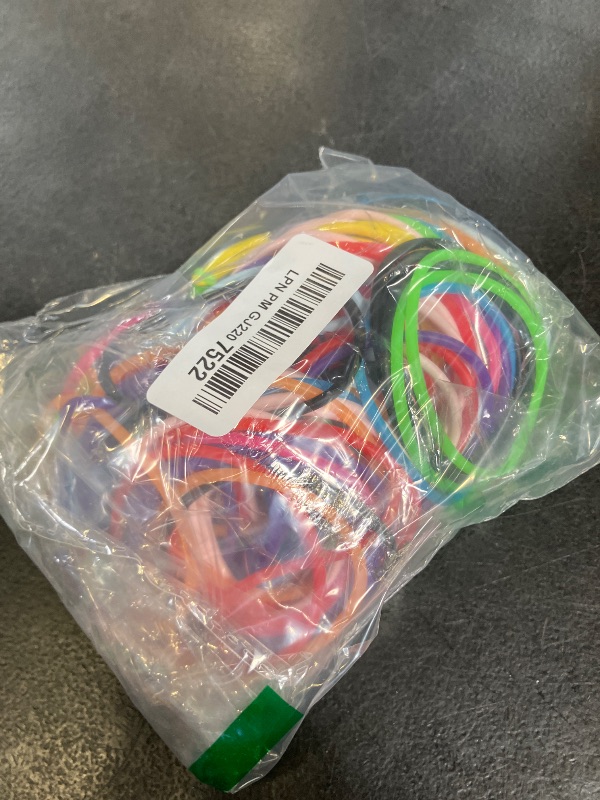 Photo 1 of Hotop 200 Pcs Multicolor Silicone Jelly Bracelets