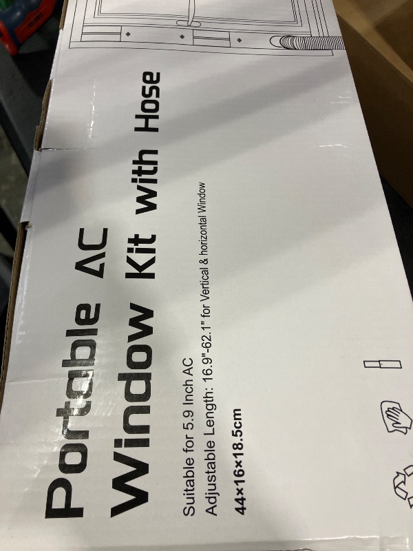 Photo 1 of Portable AC Window Vent Kit with 5.9" Portable Air Conditioner Exhaust Hose