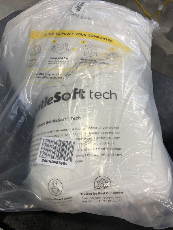 Photo 1 of Bedsure PureWoven Cotton Comforter Set Prewashed, Queen, White
