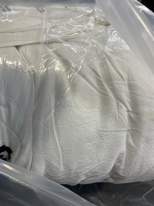 Photo 1 of Bedsure PureWoven Cotton Comforter Set Prewashed, Queen, White