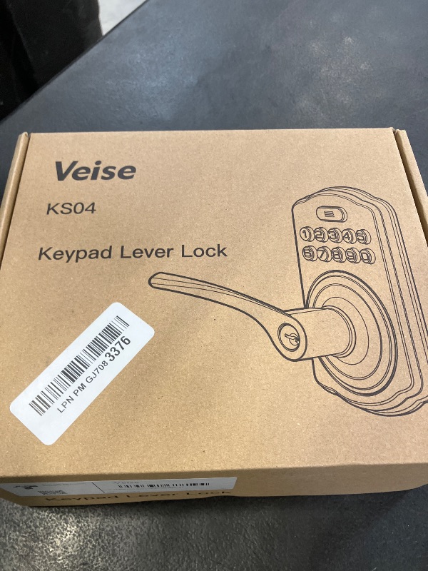 Photo 1 of Veise KS04 Keypad Door Lock with Handle - Matte Black