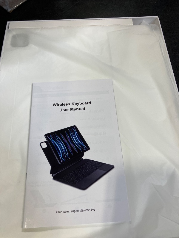Photo 1 of nimin Keyboard Case for iPad Pro 13 inch 2024 (M4), Multi-Touch Trackpad, Magnetic Attach, 7-Color Backlight, Auto Sleep/Wake, Snow White