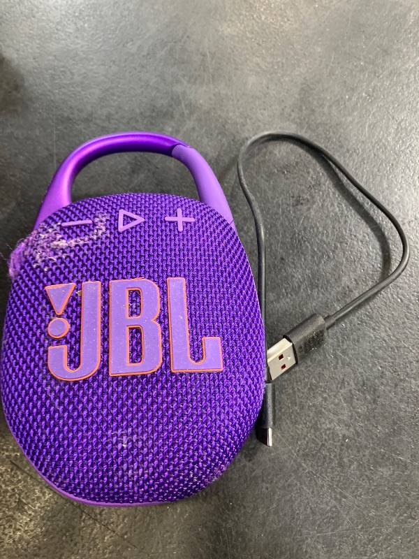 Photo 1 of JBL Clip 5 Portable Bluetooth Speaker - Purple