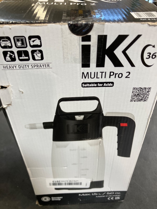 Photo 1 of IK Multi Pro 2 360º – Acid-Resistant Pump Sprayer – 360º Spray System – Translucent Tank – Wide Filling Mouth – Safety Valve – 50 oZ Pressure Sprayer